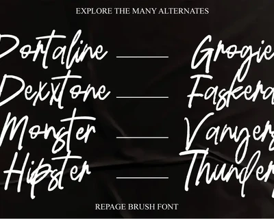 Repage Brush Font