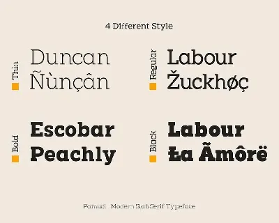 Pamuci - Modern Slab Serif Typeface font