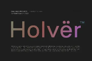 Holversan font