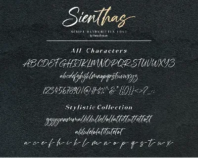 Sienthas | Handwritten Script Font