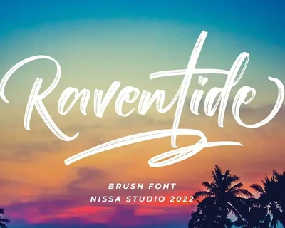 Raventide - Brush Script Font