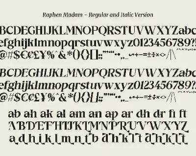 Raphen Madam - Modern Font