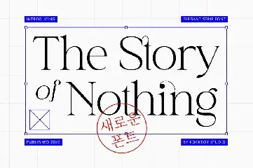 The Story of Nothing font