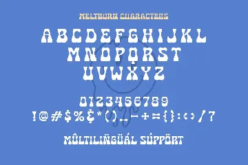 Meltburn - Handwritten Groovy Display Font TT