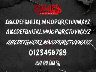 Ruthless - Horror brush Font