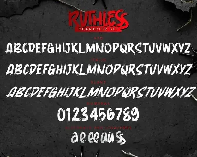 Ruthless - Horror brush Font