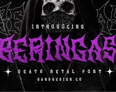 BERINGAS Modern Metal Horror Font