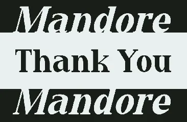 Mandore - A Modern Serif Font