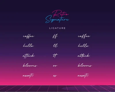 Retro Signature font