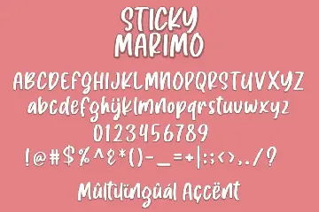 Sticky Marimo font