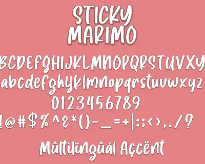 Sticky Marimo font