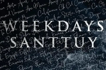 Weekdays Santtuy font