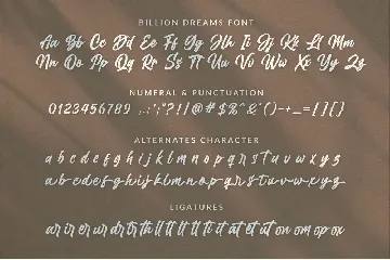 Billion Dreams font