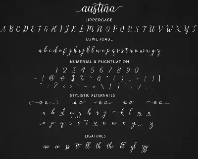 Austina Script font