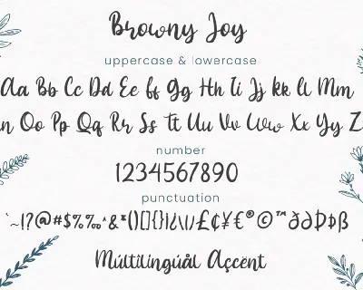 Browny Joy - Script Font