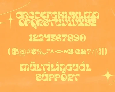 Lyzero - Groovy Retro Display font