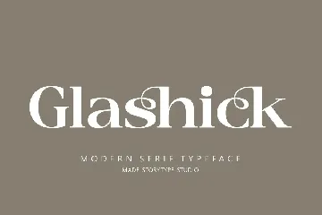 Glashick Modern Serif Typeface Font