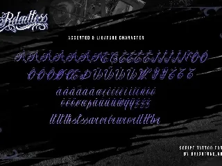 Relentless - Tattoo Script font