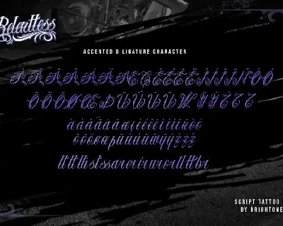 Relentless - Tattoo Script font