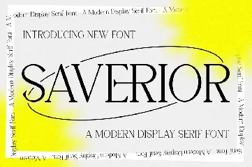 Saverior - Advertisement Font