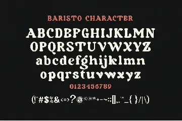 Baristo font