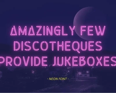 Neon Retro - Logo Font