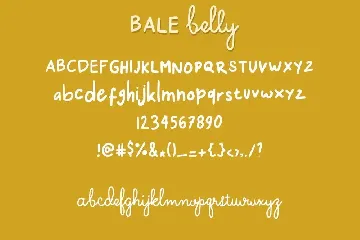 Bale Belly Cute Handwritten Font Duo