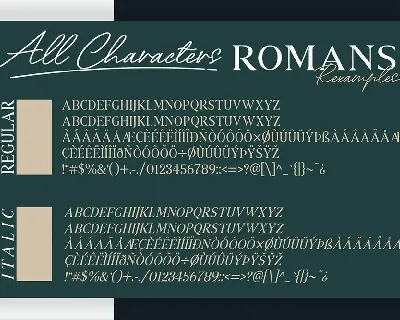 Romans Rexamples Font Duo