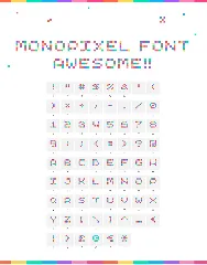 MonoPixel Awesome font