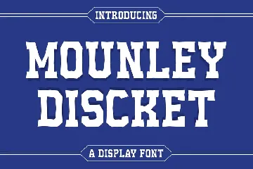 Mounley Discket A Display Font