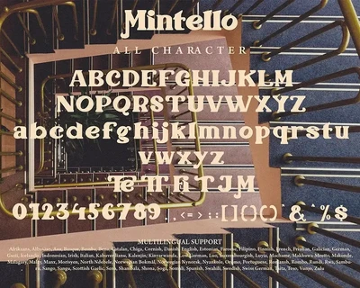 Mintello - Modern Retro Typeface font