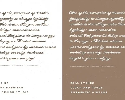 Real Stones - Clean And Rough font