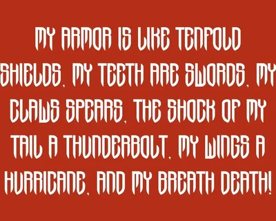 Dark Dragon Gothic Display Typeface font
