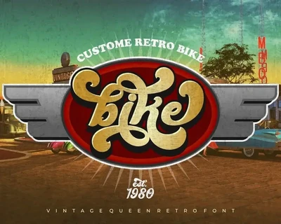 Vintage Queens - Retro Bold Script Font