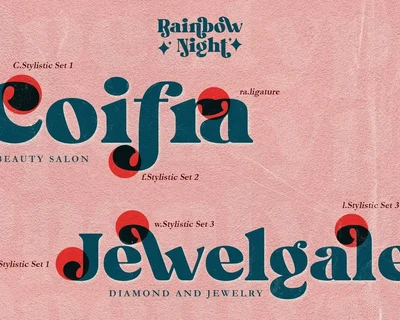 Rainbow Night font
