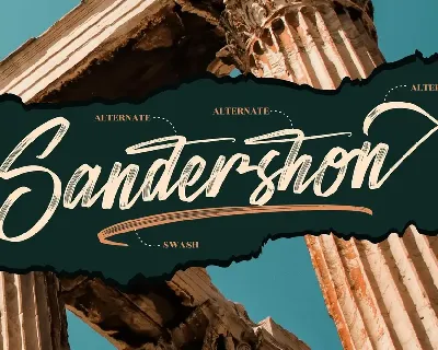 Sandershon Brush Script font