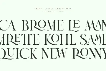 Brand - Lovely Elegant Font