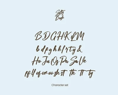 Salty Bash Handwriting Script font
