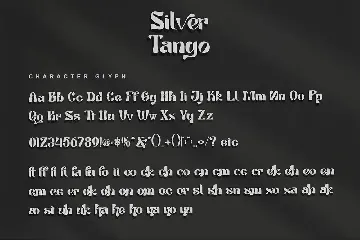 Tango Silver font