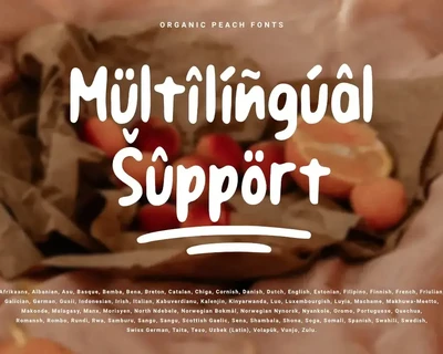 Organic Peach - Blurred Handwritten font