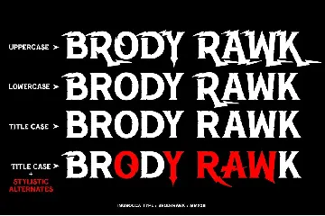 Brody Rawk font