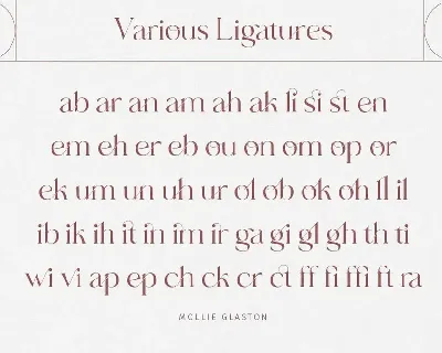 Mollie Glaston-Modern Ligature Serif font