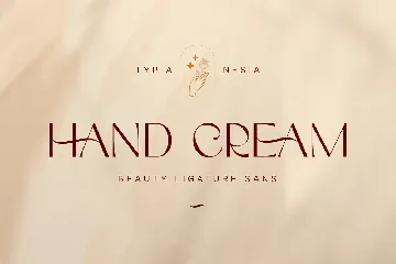 Hand Cream - Beauty and Aesthetic Sans Serif font
