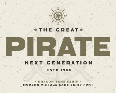 Dragon Sans Serif - Modern Vintage Sans Serif Font