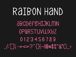 RaibonHand font