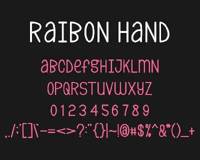 RaibonHand font