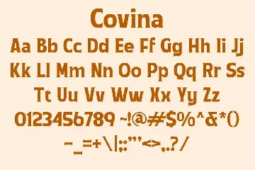 Covina font