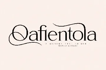 Qafientola A Modern Stylish Serif Font