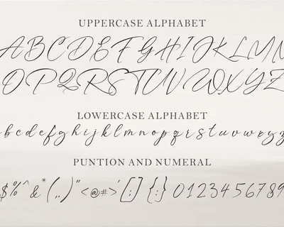 Raster Signature Font