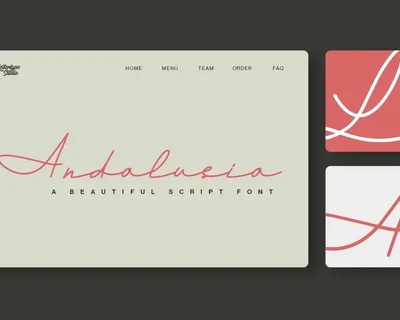 Andalusia a Beautiful Script Font